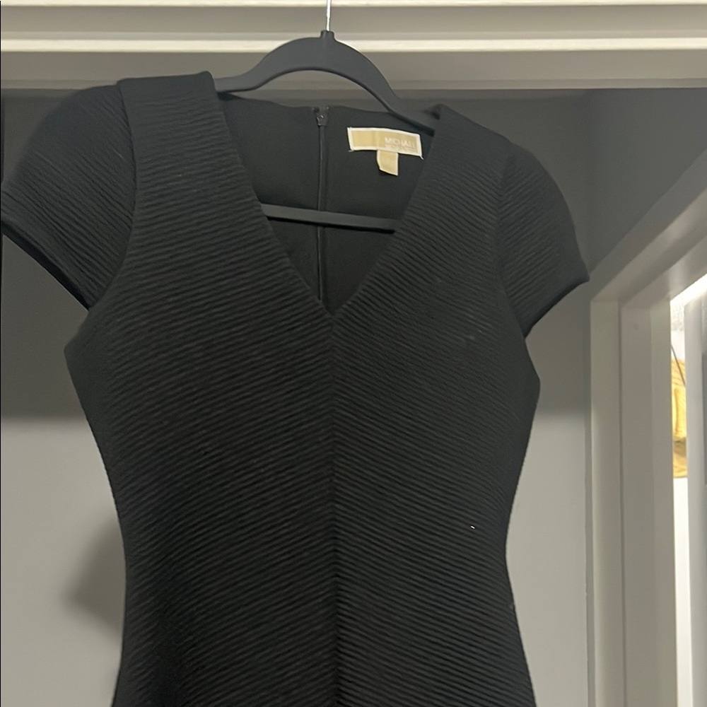 Michael Kors Black Ribbed Dress
